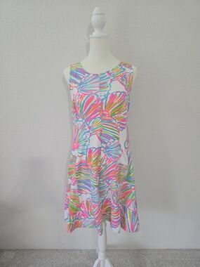 Lilly Pulitzer Neon Seashell Sleeveless Dress in Pink, Blue & Green
